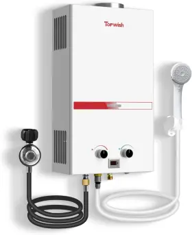 Xbus-awh-001-w-12l Topwish Propane Multi-protection 12l Portable Tankless Water Heater 3.16gpm Rv Shower