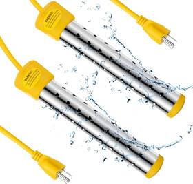 Treela Jr0919 2 Pcs Immersion Water Heaters Portable Electric Submersible Pool/hot Tub