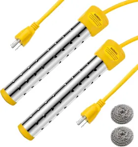Jr1304 Treela 2 Pcs Immersion Water Heaters Portable Electric Submersible Pool/hot Tub