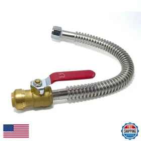 B0cw5m6xqp Tt Flex Stainless Steel Corrugated Flexible Water Heater Connector 3/4 Ball