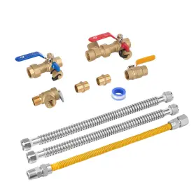 Jrsrsqfwftjlkk9ip002 Uimoso Water Heater Kit 3/4 Inch Plumbing Repair Set With Gas Connection Hose