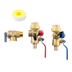 Jrsrsqfwftjltnhch002 Uimoso 3/4 Inch Water Heater Flush Kit With Isolation Valves 2pcs Included