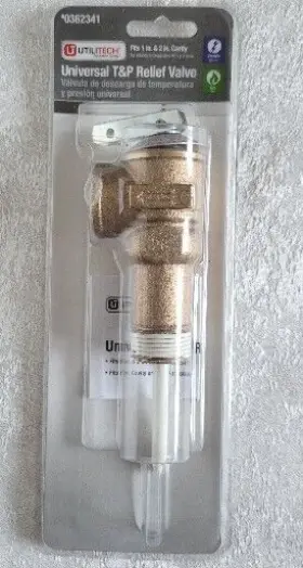 0362341 Utilitech Unversal T&p Relief Valve #0362341 Fits 1 And 2ftft Cavity - New