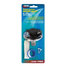 A01-0165vp Valterra Flush-mount Water Inlet - Mpt 2-3/4 Inch Die Cast Flange Black