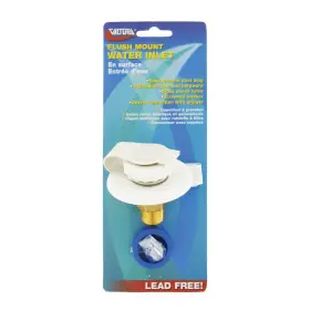 A01-0170lfvp Valterra Flush-mount Water Inlet - Mpt 2-3/4 Inch Flange Brass White Carded