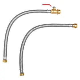 Vevor 197988176596 Water Heater Kit Push-fit Valve Flexible Connector With 3/4 Inch Fip X