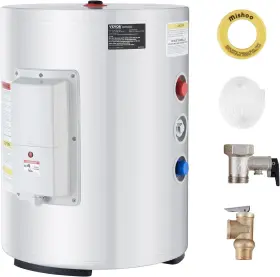 Vevor 445037040040 10 Gallon Electric Water Heater Instant Hot 1.6kw Led Display For Shower Bath