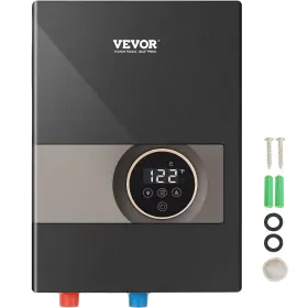 Vevor 840349949796 Instant Water Heater 8kw On Demand Electric Tankless Boiler Digita