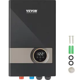 Vevor 840349949802 Instant Water Heater 18kw Electric Tankless Boiler Digital Tempera