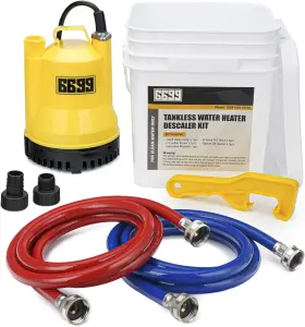 6699 Volcanorbuy 445012321348 Tankless Water Heater Flushing Kit Includes 1/6hp Submersible Sump Pump Wit