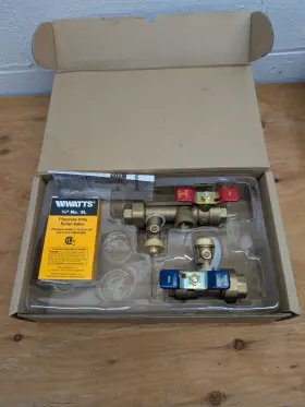 0958205 Watts 2 Piece Tankless Water Heater Valve Set 3/4 In Twh-ft-hcn-rv New Box