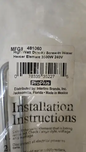 481060 Watts # 3500w Screw In Hi Density Electric Water Heater Element 240v Rochester