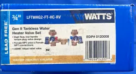 Lftwhg2-ft-hc-rv Watts 0120008 3/4 Inch Gen Ii Tankless Water Heater Valve Set Lf
