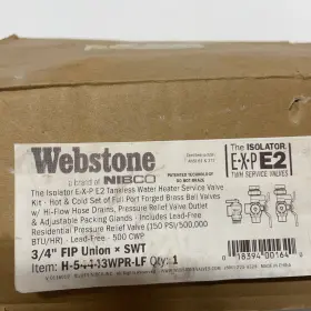 H-54443wpr-lf Webstone Swt Isolator Tankless Water Heater Service Valve Kit 150p