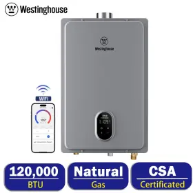 Hw120a1g-ng Westinghouse 120 000 Btu 5.1gpm Natural Gas Tankless Water Heater App Control