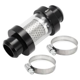 Wikibb A00n1421alb1 1-1/2 Inch Universal Filter Inline Heater Core Coolant 1.5 In Black