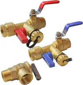 Xiny Tool 445015320386 New 3/4 Inch Ips Tankless Water Heater Service Valve Kit Brass Fast Ship