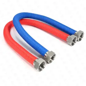 Zepnl Store 728161810053 24inch Flexible Stainless Steel Corrugated Water Heater Connector 1/2 Inch Fip X 1