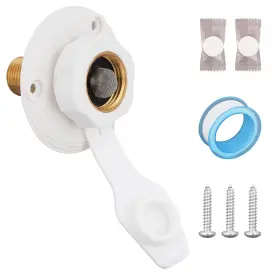 Zihvfzu 768399967716 Rv Water Inlet 3/4 Nh Female To 1/2 Npt Male Built-in Check Valve Made Of