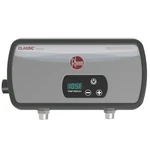 Rheem 6.5KW 240V Point Of Use Thermostatic Tankless Electric Water Heater New. Price: $276.41.