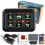 6 Gang Switch Panel With Fuse Wiring Harness And Label Sticker, Universal Black New. Price: $127.59.