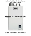 Reliance Natural Gas TS-140-GIH 100 New. Price: $599.00.