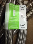 Fluidmaster 18" Braided Ss Water Heater Supply Line Connector 3/4" Fip Of 10 Pcs New. Price: $80.00.