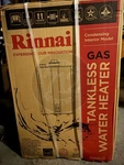 Rinnai RU199IP Tankless Water Heater 199,000 Btu Propane Gas Wifi Ready New. Price: $1099.00.