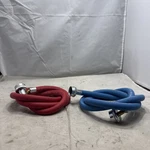 Pair EVERBILT4FT Red/blue Rubber Washer Hoses Open Box. Price: $19.99.