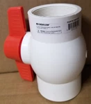Everflow 2" Pvc Threaded Ball Valve White 150 Psi Water Shut Off 2'' New. Price: $22.99.