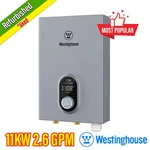 Westinghouse 11KW Tankless Water Heater Electric Smartwifi Certified Refurbished Good. Price: $182.39.