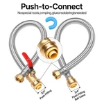 Vevor Water Heater Kit Push-fit Connector With Ball Valve New. Price: $32.89.