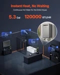 Propane Tankless Water Heater, 5.3GAL Outdoor 120000 Btu Instant Hot New. Price: $508.72.