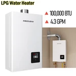 100,000 Btu Tankless Water Heater Propane Gas 4.3GPM Instant Hot Certified. Price: $179.99.