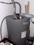 Rheem Performance Water Heater 40 Gal 4500W Elements Electric Tank Used. Price: $400.00.