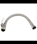 Everbilt 18 In Water Heater Connector 1/2 Ptc X 3/4 Fip Braided Steel W/ Ball New. Price: $24.99.
