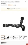 Crp/rein CHR0049 Radiator Coolant Hose New. Price: $39.99.