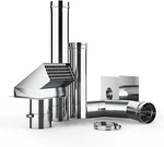 Camplux 3" Horizontal Stainless Steel Vent Pipe Kit For Indoor Gas Water Heater Open. Price: $174.99.