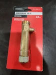 Everbilt 3/4 In. Brass Drain Valve Hot Water Heater Boiler 1011354017 Open. Price: $5.00.