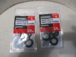 Lot Of 2 Everbilt Packs Water Heater Supply Line Washers 3/4". Price: $11.69.