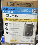 A.o. Smith R2VR-180E 2-CHAMBER Tankless Electric Water Heater New. Price: $330.00.