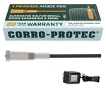 Corro-protec Powered Anode Rod For Water Heater, 40-89 Gallons, Eliminate Sulfer New. Price: $131.30.