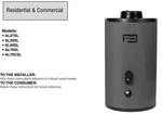 Alliance AL27SL Hydraston-lined Indirect Water Heater Parts Only(black Cover) New. Price: $100.00.