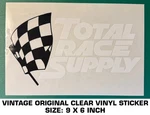 Total Race Supply - Vintage Original Clear Vinyl Decal Sticker Nhra Scca Used. Price: $10.14.