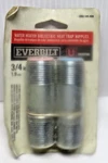 Everbilt 3/4" Universal Water Heater Dielectric Trap Nipples 1000 045 409 New. Price: $9.34.