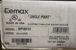 Eemax SP3012 Electric Tankless Water Heater 3.0KW 120V Made In Usa Open. Price: $105.00.