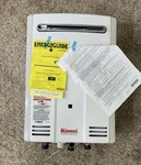 Rinnai V53DE Natural Gas Tankless Hot Water Heater, 5.3 Gpm Open. Price: $509.99.