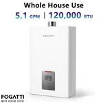 Fogatti 120,000 Btu Tankless Water Heater Natural Gas 5.1 Gpm For Whole House New. Price: $514.99.