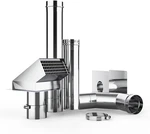 3" Stainless Steel Water Heater Vent Kit With Hood & Wall Thimble New. Price: $416.99.