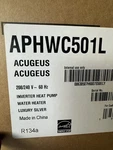 58 Gallon APHWC501L Inverter Pump Water Heater W/ Leak Detection & New. Price: $1500.00.